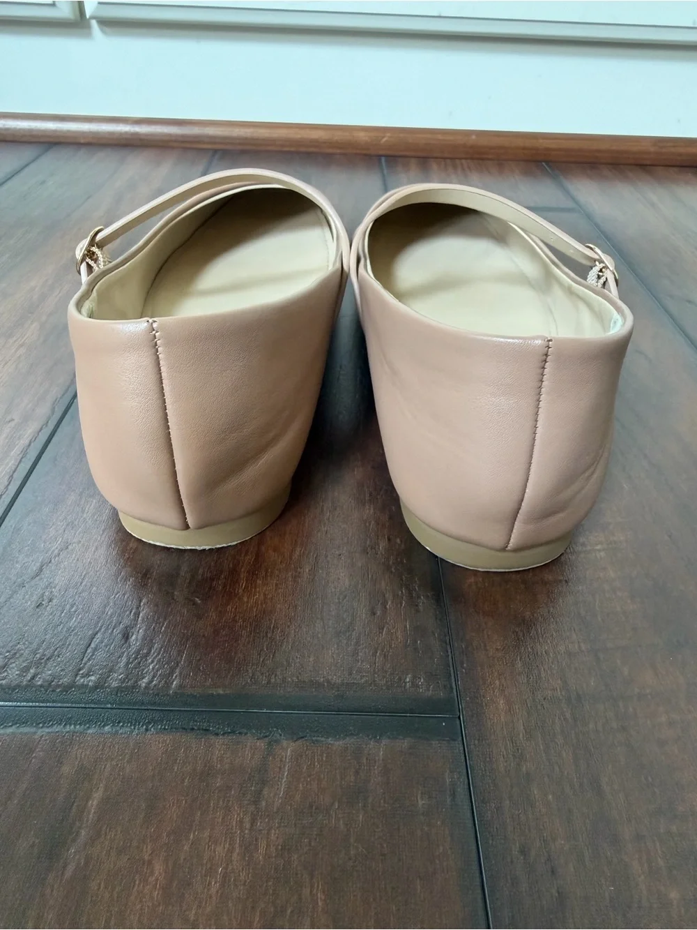 Banana Republic Factory Vegan Leather Nude Tan Mary Jane Flat